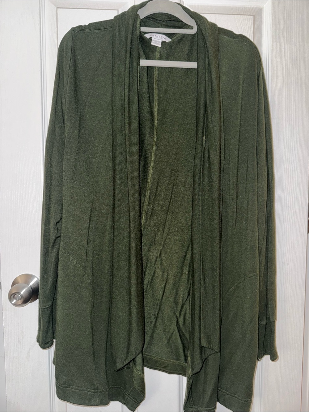 Athleta prayana Olive Green Open-Front Women's Cardigan